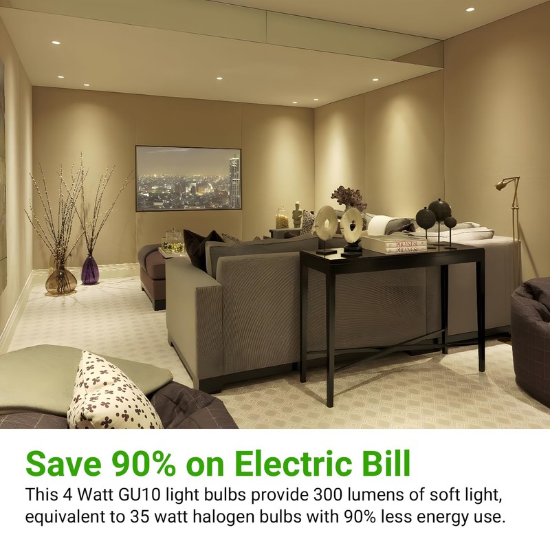TJOY LED GU10 Light Bulbs 12 Pack, 2700K Warm White