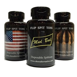 Mud Bud Portable & Disposable Spittoon - Set of 3 - Bullets, Black & US Flag