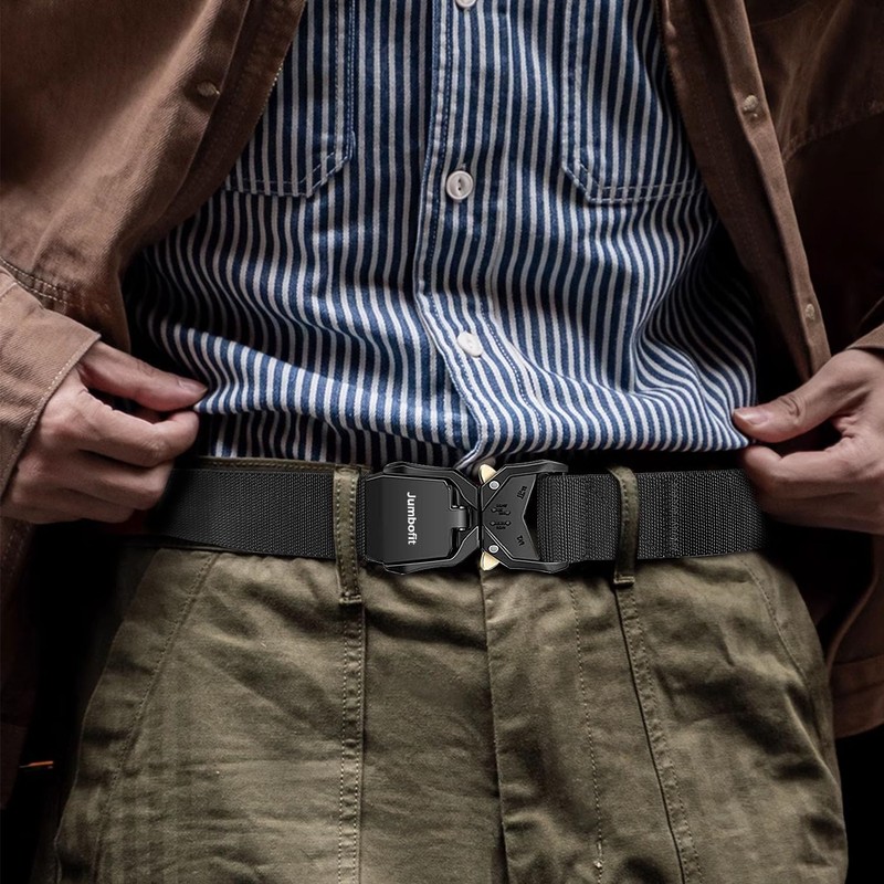 Jumbofit Military Men Tactical Belt, Work Belt with Quick Release