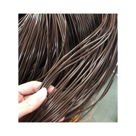 Round Plastic Rattan 2.5mm Plastic Wicker Round Faux Rattan for Repairing and DIY Weaving Storage Basket (Coffee)
