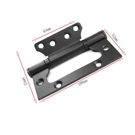 2 pcs of 4 inch Stainless Steel Faspiroty Invisible Heavy Duty Ball Bearing Door Hinges Anti-Rust Move smoothly and Silently (Black)