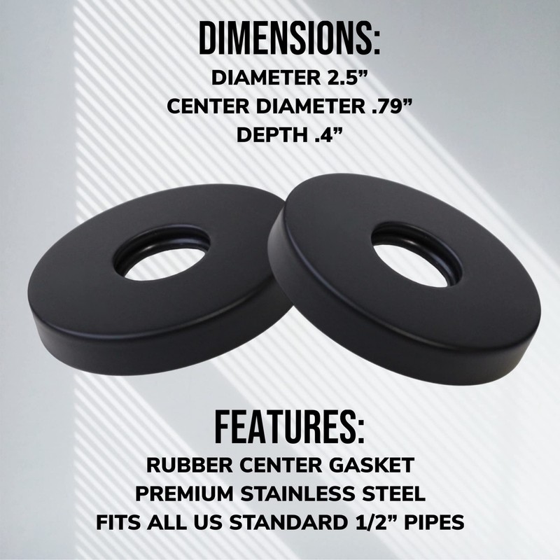 Corla 2pc Shower Arm Flange 2.5” Round | Modern Universal