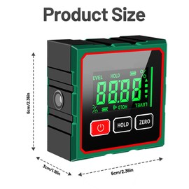 Digital Angle Finder - Laser 4 Side Strong Magnetic Digital Angle Gauge Protractor, Bevel Gauge Trend Angle Ruler,Spirit Level Angle Finder Tool, DIY Woodworking Level Box Carpentry Equipment-0210 New