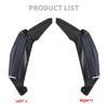 YHMTIVTU Adjustable Dark Smoke Air Deflectors Fits For Honda Gold