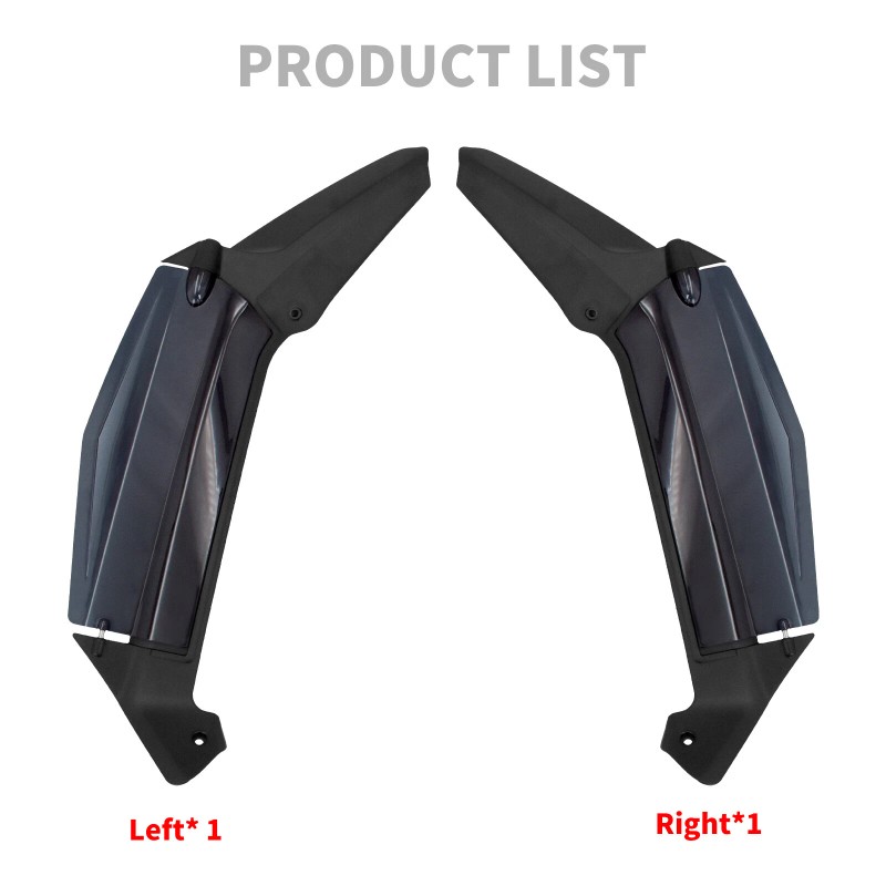 YHMTIVTU Adjustable Dark Smoke Air Deflectors Fits For Honda Gold