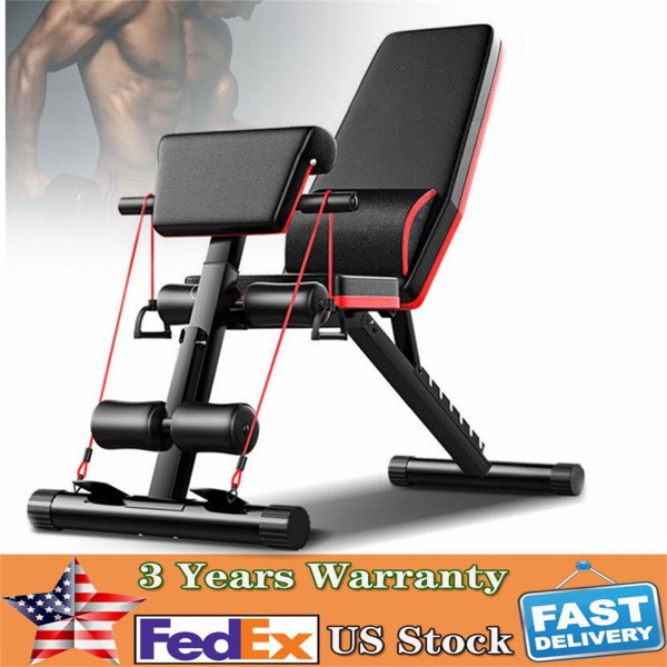 OCASAMI Foldable Adjustable Incline Decline Bench for Full Body Workouts