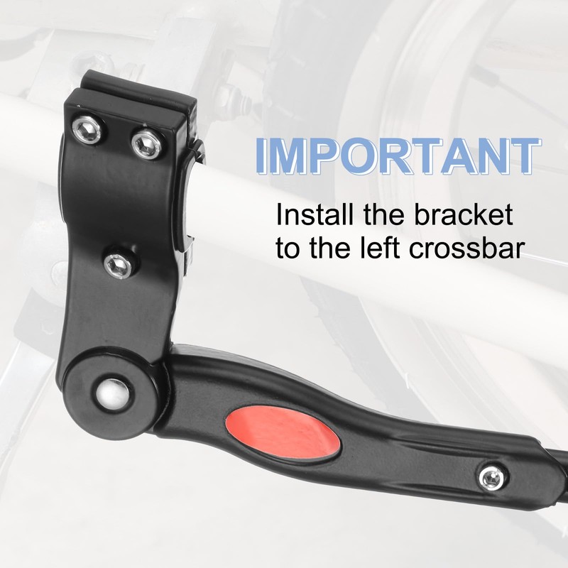 sourcing map Back Bike Kickstand Aluminium Adjustment Bicycle Single-Side Kick
