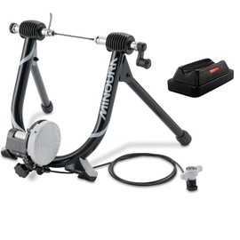 Minoura MagRide Bicycle Trainer with Remote and Riser Block, Black, 26 to 700c, Made in Japan