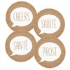 SB Design Studio, Cheers SIPS Cork Coaster Set, 4-Count