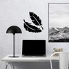 Decal Stickers of Feather Silhouettes Silhouette (Black) (Set of 2)