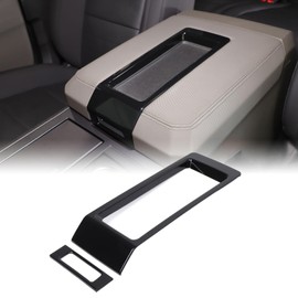 Yinanlutos Center Console Armrest Box Storage Box Slot Trim Cover Compatible with Hummer EV Pickup SUV 2024 2025 Accessories Center Console Armrest Organizer Slot Sticker 2PCS (Black)