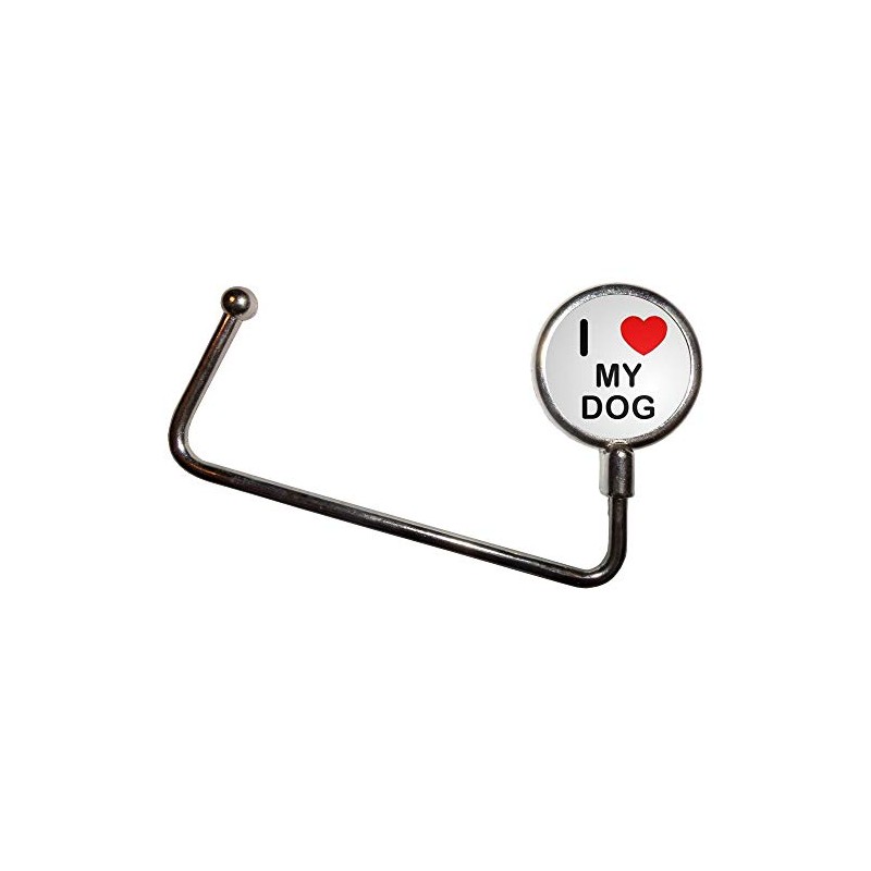 BadgeBeast.co.uk I Love My Dog - Handbag Table Hook Hanger