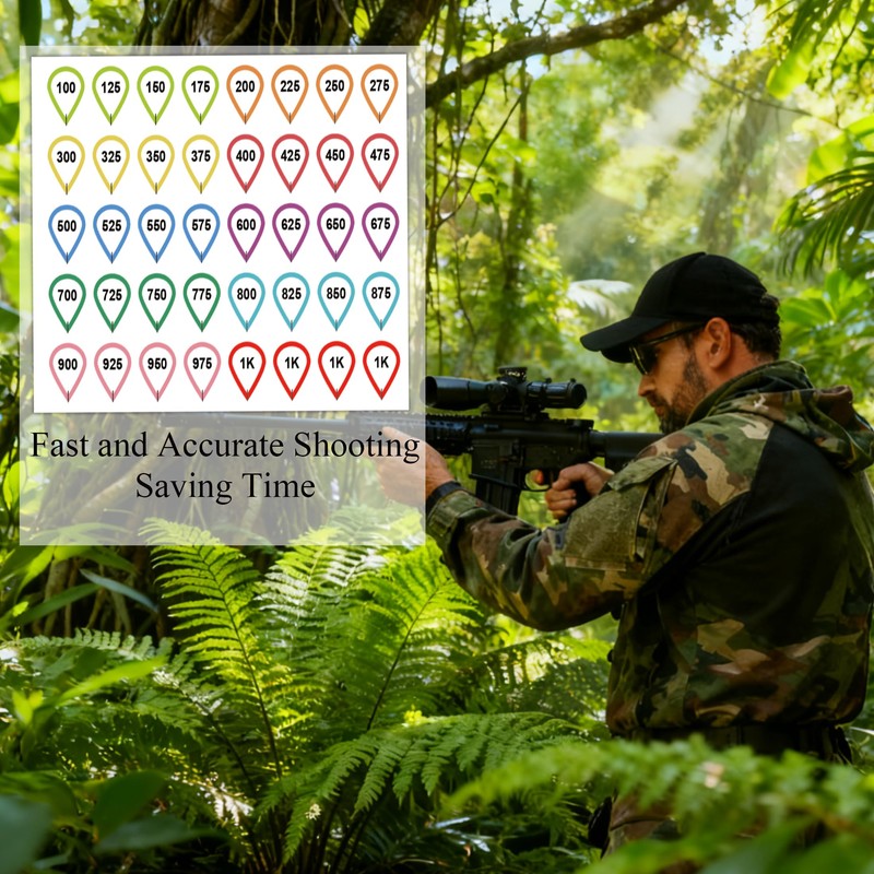 10 Sheets 0.23×0.19 Inch Scope Dope Stickers