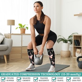 8 Pairs Compression Socks - Compression Socks Women & Men Circulation - Best for Medical, Running, Athletic, Flight, Travel
