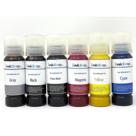 INKXPRO Professional Dye Sublimation Ink 6X70ml Bottles Dye Sublimation Ink for Epson EcoTank Et-8550 et-8500 Printers