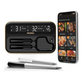 Inkbird Int-12-bw Termómetro de Cocina Inalámbrico Inteligente con Bluetooth y WIFI para Carne y Barbacoa                                             
