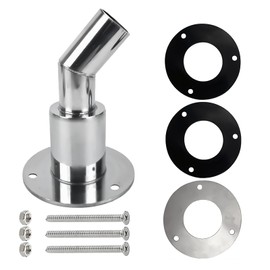 Golgner Thru Hull Exhaust Skin, 24mm Diesel Heater Exhaust Tube Pipe Socket Hardware, Stainless Steel Diesel Heater Exhaust Pipe, for Diesel Parking Heaters Car Truck Boat(Bend)