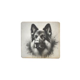 Wooden Fridge Magnet Featuring Stunning Dog Artwork, Ideal for Animal Lovers and Home Decor (mag-kf25-202)