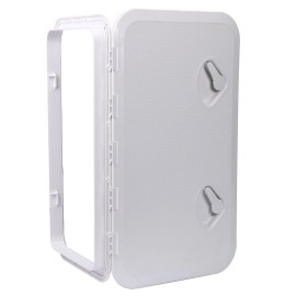 Amarine Made 24" Rectangle Boat Hatch White Inspection Hatch & Deck Hatch Cover Lids White