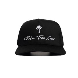 Palm Tree Crew Crew Hat, Black, One Size