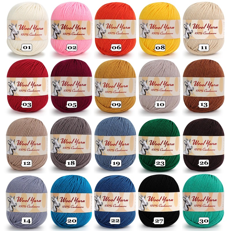 100% Cashmere Wool Yarn (Pack of 10) by Yonkey Monkey