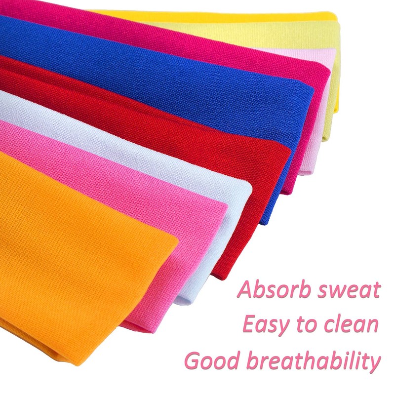 DERAYEE Elastic Hair Band, 12 Pieces Yoga Headband for Women