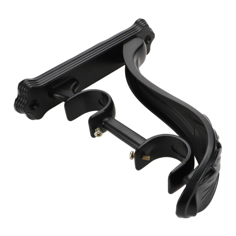 Tsnamay 2Pcs Double Curtain Rod Brackets Rod Holders,Black Retro Wall