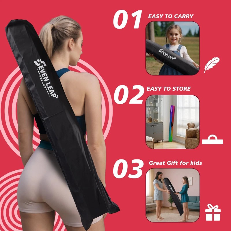 Seven Leap 6ft/8ft Folding Balance Beam, Foldable Gymnastics Balance Beam
