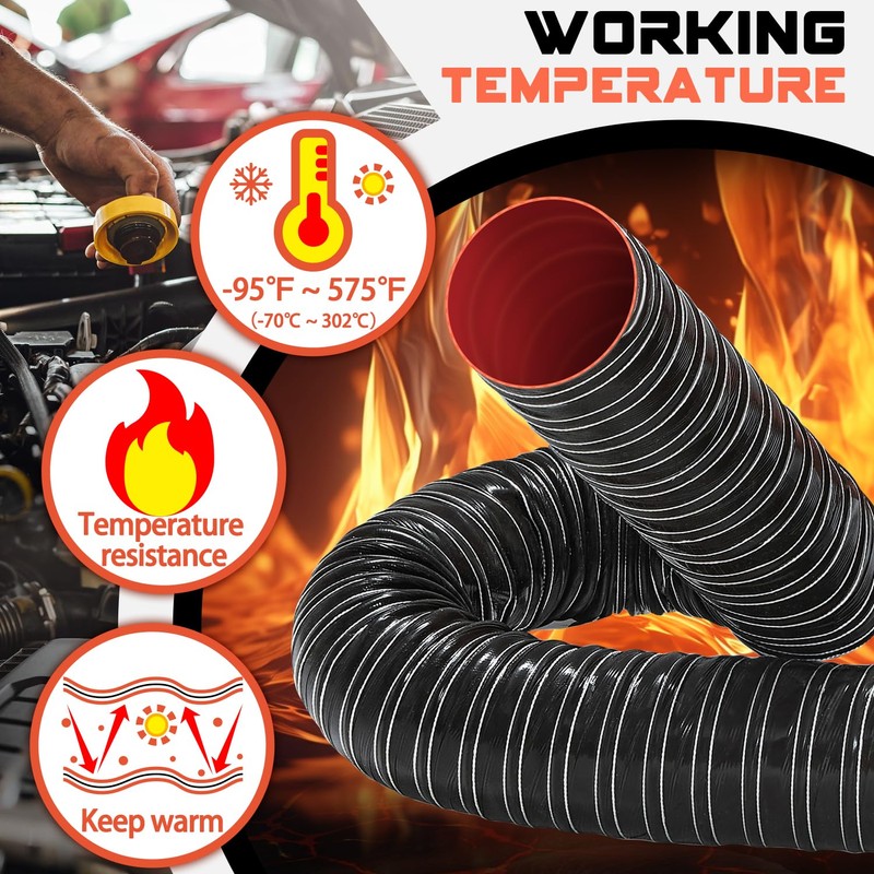 3 in Intake Hose Automotive Air Duct Hose Length 3