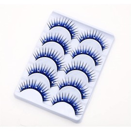 Erioctry 5 Pairs False Lashes with Rhinestone 3D Handmade Natural Thick Comfortable Fake Eye Lashes Reusable Exaggerated Eyelash Fluffy Volume Eye Lashes for Daily Use Party Festival