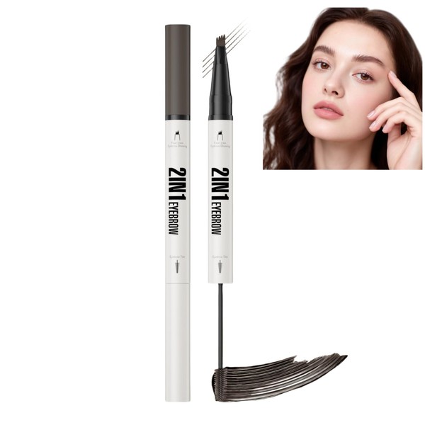 Eyebrow Pencil with Eyebrow Gel,2-In-1 Eyeb/row Pen and Brow Brush,Eyeb/row