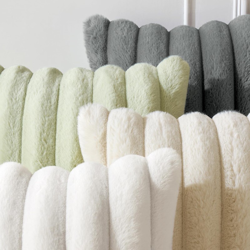 MIULEE Pack of 2 Beige Throw Pillow Covers 20x20 Inch