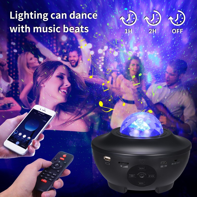 Tomshine Starry Projector Light Wi-Fi Connection Smartphone APP Control Adjustable