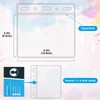 100 Pack Horizontal Card Protector 4x3 Inch Clear ID Holder