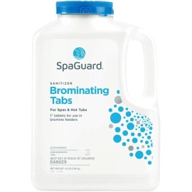 SpaGuard Brominating Tablets 1" (4.5 lbs) – Premium Spa & Hot Tub Sanitizer – Slow-Dissolving Bromine Tablets for Clear, Clean, and Comfortable Water – Effective Alternative to Chlorine – Compatible with Floaters & Feeders