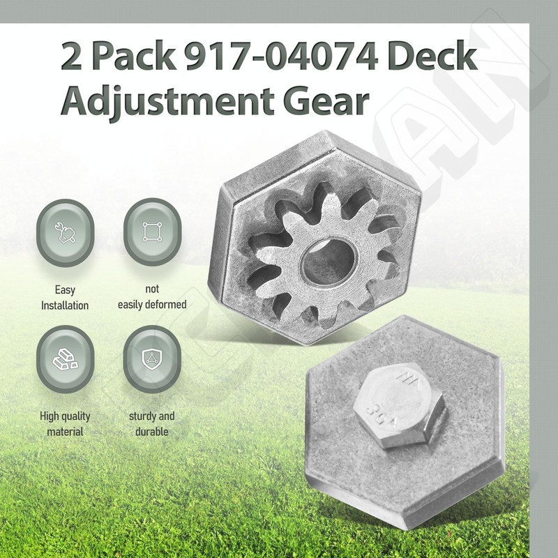 DECKMAN 917-04074 Deck Adjustment Gear, Compatible with Cub Cadet MTD,