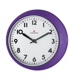 Zassenhaus Retro Wall Clock, Ultra Purple, One Size