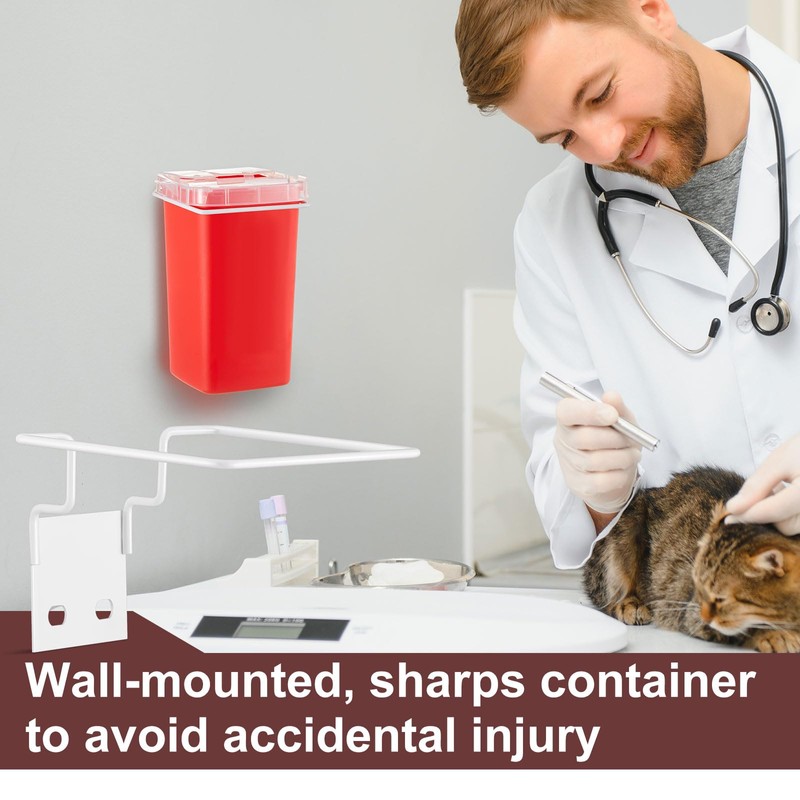 Teenyyou 4 Set Wall Mount Sharps Container Mounting Bracket for