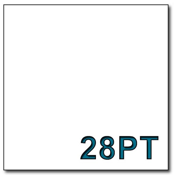 10 Laser Engraving Blanks - 28PT Solid White Core Paperboard