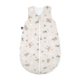 Julius Zöllner Jersey Summer Sleeping Bag, 0.5 Tog, Washable at 60°C, Made in Germany, Oeko-Tex Standard 100, Savannah Beige, Size 50/56