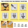 Mardatt 85Pcs SAE 304 Stainless Steel Rivet Nuts Rivnut Assortment