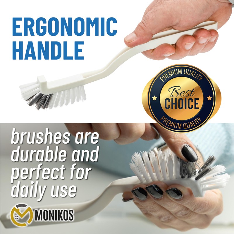 Bathroom Cleaning Brush – Set of 2, Compact and Flexible