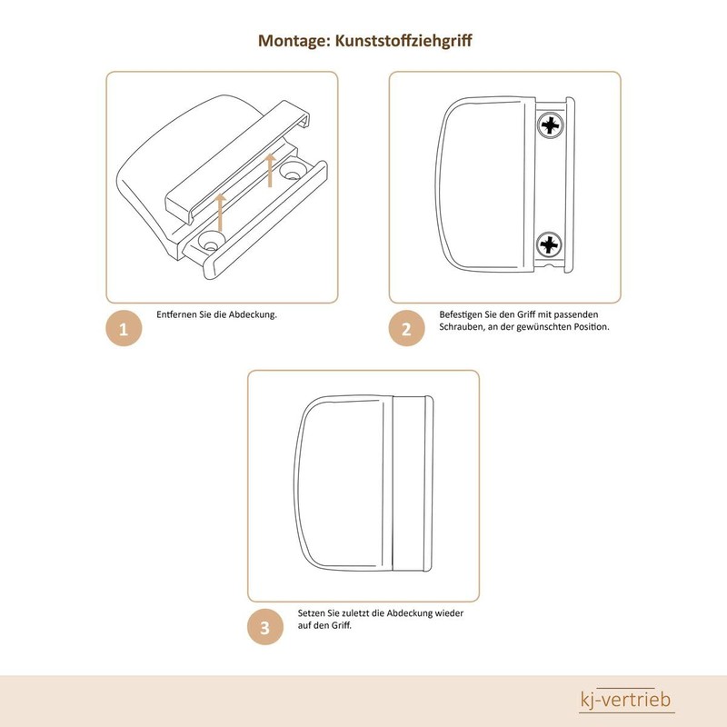 Plastic balcony door pull handle