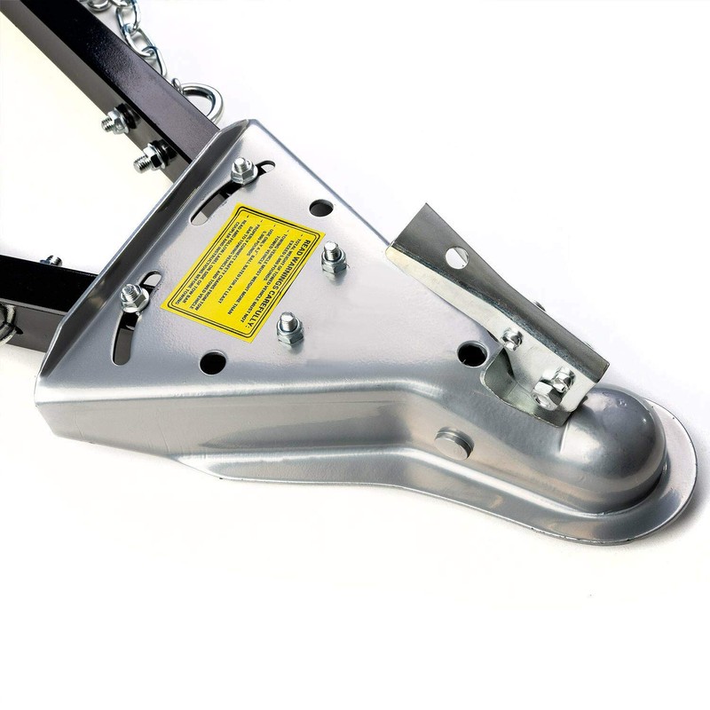 INTBUYING Adjustable Universal Tow Bar + 2X Safety Chains 2"