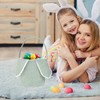 Long Ear Easter Buckets - Bunny Plush Egg Hunt Basket