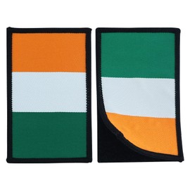 2 Pcs Republic of Ireland Patches,Irish Flag Hook and Loop Embroidered Patch,Ireland National Emblem Patch for Football Backpack Caps Uniform Vest Clothes