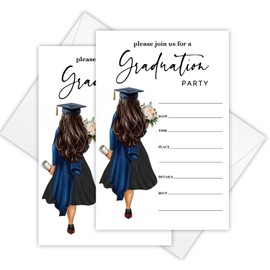 HUQIL Graduation Invite Cards, 20 Graduation Invitations with Envelopes Congrats Grad Graduation Party Supplies for University College or High School Celebration Announcement Party Decor -FS387