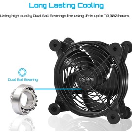 upHere PC Fan,120mm Silent USB Fan with 3 Adjustable Wind speeds Compatible with Computer/TV Box/AV Cabinet,U1204