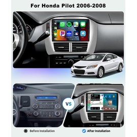 8 CORE 2G+64G Car Radio Stereo for Honda Pilot 2006 2007 2008, Wireless CarPlay Android Auto, 9 Inch IPS Touch Screen Android 13 GPS WiFi Bluetooth 32-Band DSP SWC AHD Camera