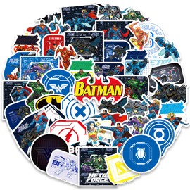 Superhero Stickers for Water Bottles - 50PCS Stickers for Boys, Teens, Adults - Sticker Waterproof for Laptop, Phone, Skateboard, Scrapbook, Party Favors, Gifts